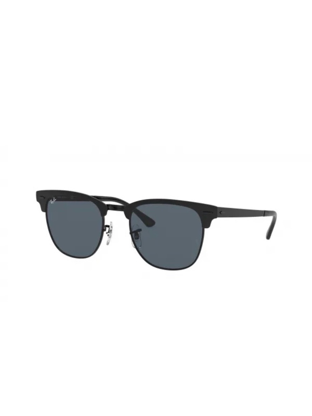 Ray-Ban RB3716 186/R5 Clubmaster Metal Black Blue Sunglasses 51mm